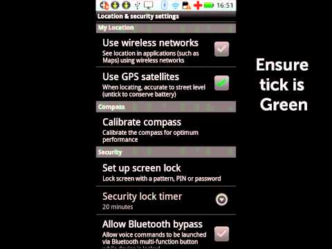 GPS and other settings