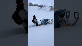 Deep Snow Struggles ❄️ @alko_71 #snowmobile #sledheadzzz #epic #sendit #winter #skidoo #brp #funny