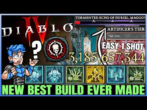 Diablo 4 - New Best TRILLION Damage Necromancer Minion Build - 1 Shot ANY Boss & Easy Pit 100 Guide!