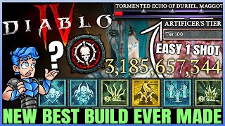 Diablo 4 - New Best TRILLION Damage Necromancer Minion Build - 1 Shot ANY Boss &amp; Easy Pit 100 Guide!