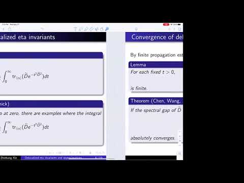Zhizhang Xie: Approximations of delocalized eta invariants by their finite analogues