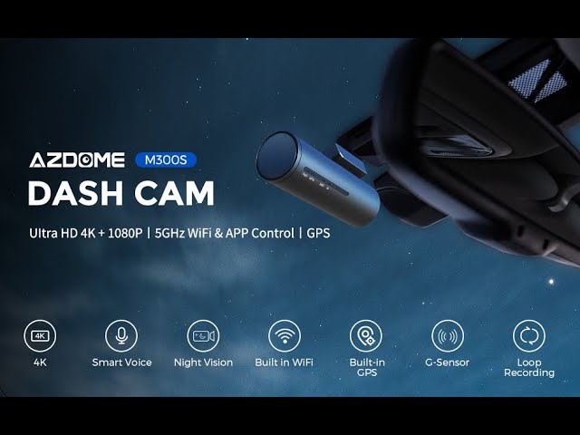 كاميرا داش AZDOME M300S أمامية 4K وخلفية 1080P مع...