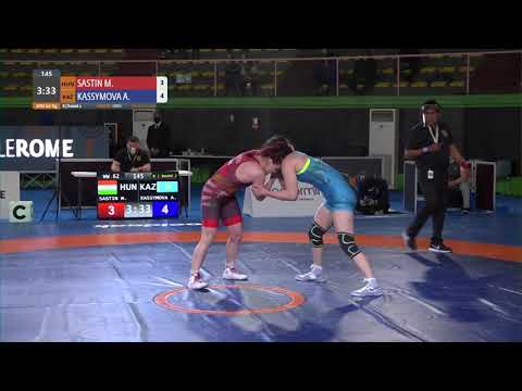 Round 2 WW - 62 kg: M. SASTIN (HUN) v. A. KASSYMOVA (KAZ)