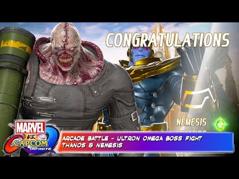 Marvel vs Capcom Infinite - Thanos & Nemesis vs Ultron Omega End Boss Fight