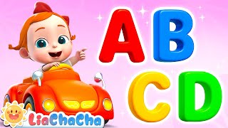 ABCs on the Car | ABC Song | ABCD Cartoon | Alphabet Song | Kids Songs & Nursery Rhymes | LiaChaCha