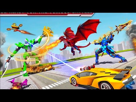 Royal Lion Robot Games-Dragon Robot Transform War