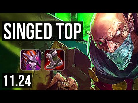 SINGED vs JAX (TOP) | 3.0M mastery, 3/0/3 | BR Master | 11.24