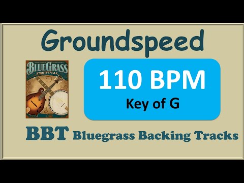 Groundspeed 110 BPM bluegrass backing track in G