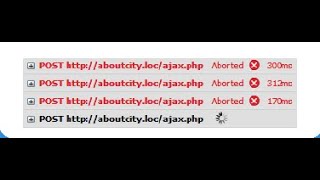 Abort all running AJAX on click jQuery