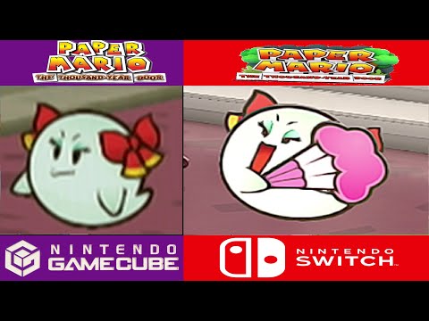 Paper Mario TTYD GC Vs Switch Comparison - Lady Bow