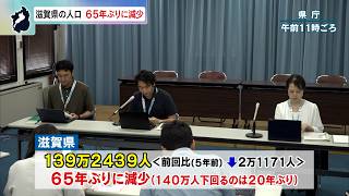 5月29日【びわ湖放送ニュース】国勢調査・速報値 滋賀県の人口は６５年ぶりに減少