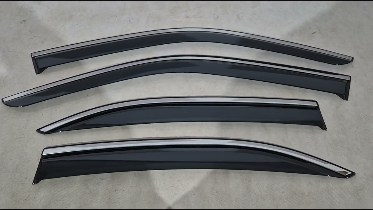 Mercedes E-class W210 1995–2002 Vindafvisere med kromliste Niken Luxury (4 stk) Video 1