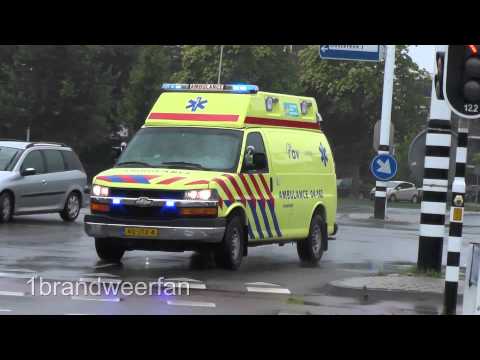 A1: Ambulance 04-162 met spoed naar het Isala ziekenhuis