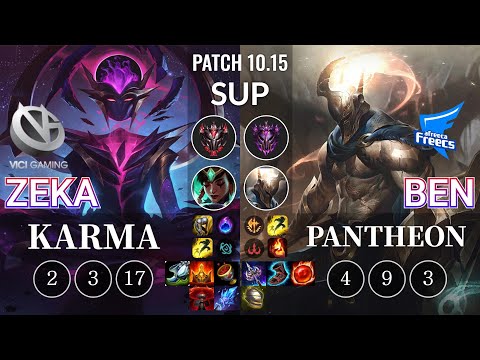 VG Zeka Karma vs AF Ben Pantheon Sup - KR Patch 10.15