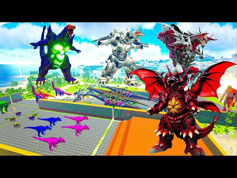 TODAYS ANIMALS VS DINOSAUR DEATHRUN | ARK & REAL LIFE #2