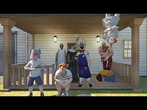 Ice Scream 7 vs Mr Meat 2, Evil Nun 3, Granny 5 funny animation all 10 part's