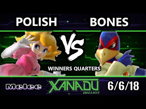 S@X 253 SSBM - Polish (Peach) Vs. Bones (Falco) - Smash Melee Winners Quarters