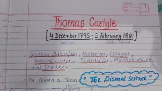 Thomas Carlyle Biography & Major Works | Master Cadre & UGC NET English