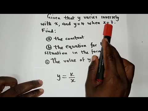 VARIATION ( Direct/inverse and joint)