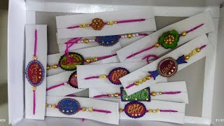 How to make embroidery Rakhi with beautiful look😍🤩 to purchase Rakhis 📞9059789758