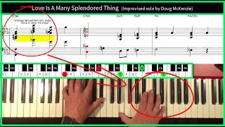 Love Is A Many Splendored Thing - jazz piano tutorial