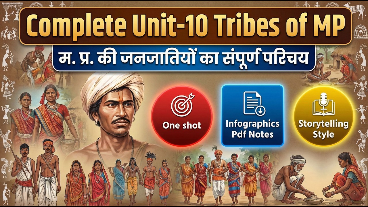 MPPSC Unit 10 Tribes Of MP Complete Marathon |  जनजातियों का संपूर्ण परिचय | #mppsc2026 #mptribes