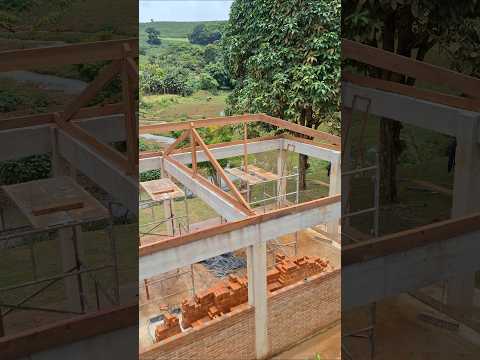 Telhado colonial na madeira Paraju 4 Águas #carpintaria #carpinteiro #telhado ##construção