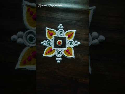 Daily Easy Rangoli Designs | rangoli designs | muggulu #shorts