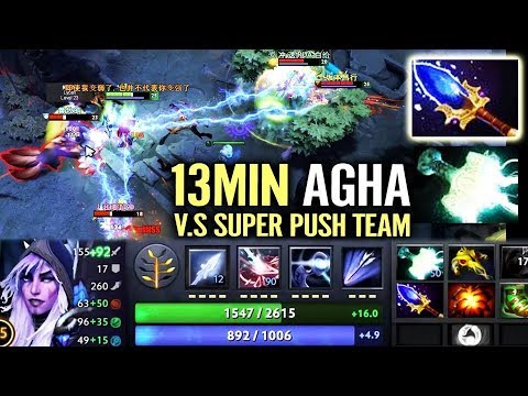 Drow Ranger 13 Min Aghanim's - VS - SUPER PUSH TEAM - Dota 2 gameplay