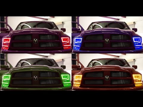 2009-14 Dodge Ram Headlight RGB LED Halo Rings