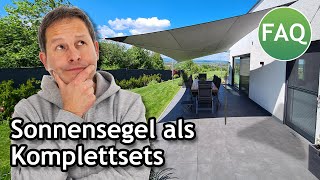 Sonnensegel als Komplettsets – einfache Montage & flexibler Sonnenschutz | ☀️ Pina