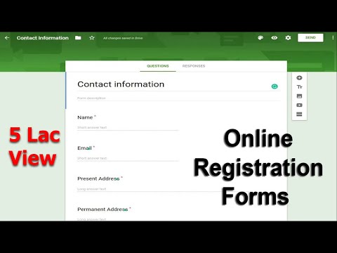 , title : 'How to create online registration form using google docs Forms'