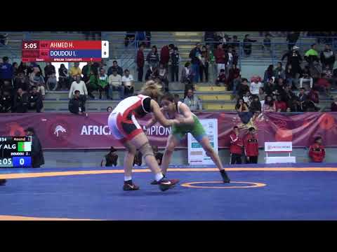 Round 1 WW - 53 kg: H. AHMED (EGY) v. I. DOUDOU (ALG)