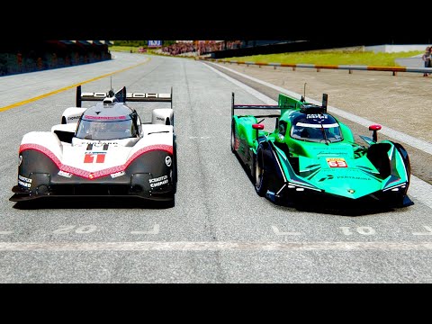 Lamborghini 919 LMDh 2023 vs Porsche 919 EVO at Le Mans 24h Circuit