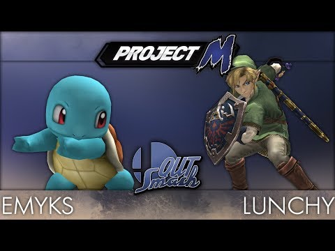 QUT Smash 7 Project M  - LR1 - Emyks (Squirtle) vs Lunchy (Link)