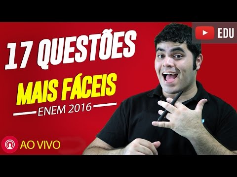 🔴 ENEM 2016 - 17 Questões de Matemática MAIS FÁCEIS do ENEM 2016 | Matemática Rio