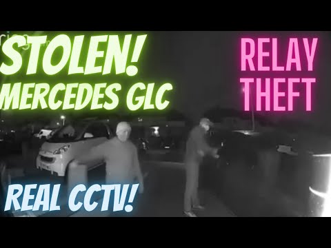 Mercedes GLC stolen in 30 seconds - Real CCTV of relay theft