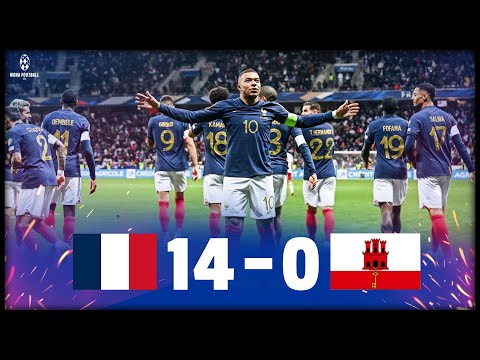 France V Gibraltar 14 - 0  ▪ Goals Machine  ▪ HD