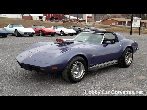 1973 Purple Corvette T Top Stingray Hot Rod For Sale Video