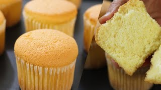 How to make fluffy Cupcake / 카스테라컵케이크만들기/No butter cupcake