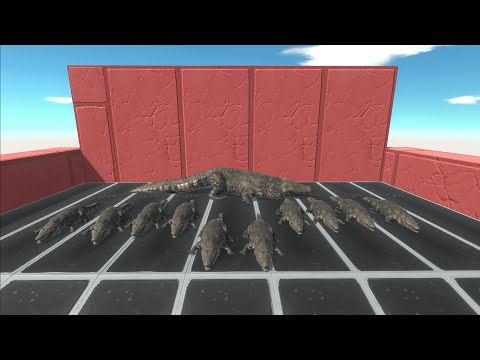 Purussaurus Family Death Run in imposible Maze-animal revolt battle simulator - animal battle