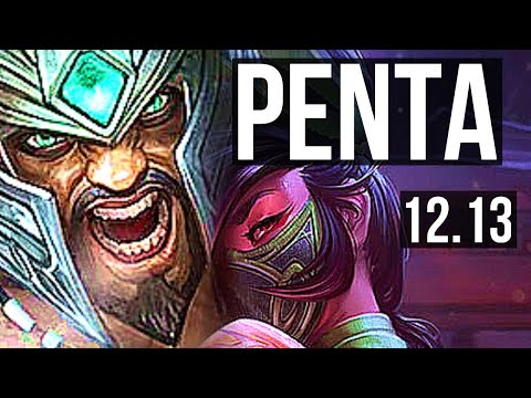 TRYNDA vs AKALI (TOP) | Penta, 2.6M mastery, 1800+ games, Legendary, 14/2/0 | EUW Master | 12.13