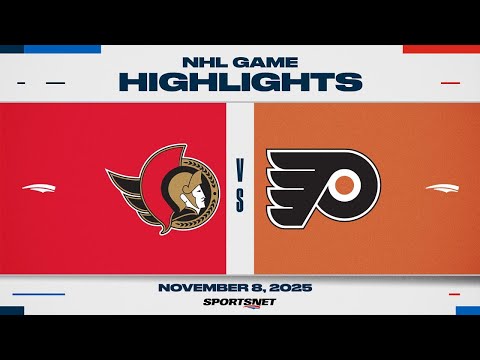 NHL Highlights | Senators vs. Flyers - November 8, 2025