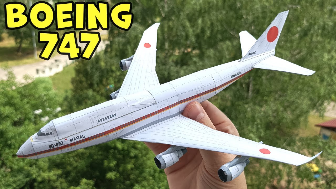 Boeing 747 Jet Papercraft Paper model | Making Papercraft Boeing | Japanese Air Force