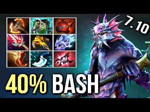 NEW META IMBA BUILD 7.10 Battle Fury Slardar Carry 40% Bash by QO Crazy Gameplay WTF Dota 2