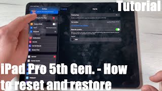 How to reset and restore your Apple iPad Pro (5th Gen.) for selling right and clear Factory Reset