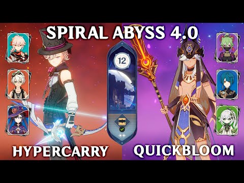 Spiral Abyss 4.0 Floor 12 (9 Stars). Lyney c0 Hypercarry and Cyno c0 Quickbloom. Genshin Impact 4.0