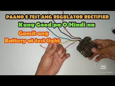 Paano e test ang regulator rectifier gamit ang battery at test light
