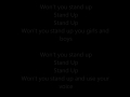 Stand Up - Sugarland (Lyrics)