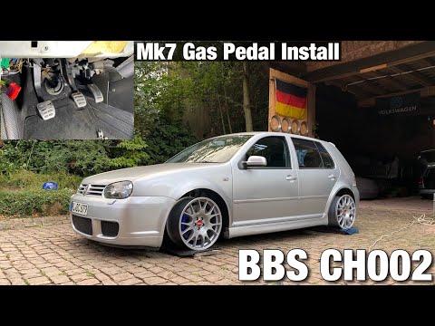 Test Fitting The BBS On The R32! ( MK7 Gas Pedal Install Savoy )